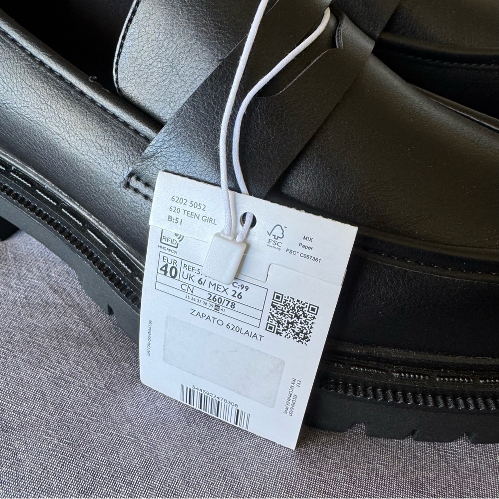 NWT Mango Women's Black Platform Loafers size 40 - Picture 3 of 7